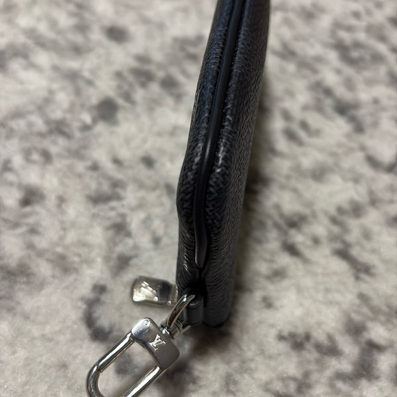 Louis Vuitton Key Pouch Monogram Black Animal Print Zipper Coin Card Holder - Picture 9 of 13